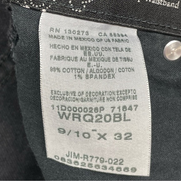 WRANGLER Q-Baby No Gap Waistband Bootcut Black Riding Jeans - Picture 6 of 12